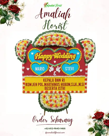 Papan Bunga Pernikahan Alun Dua